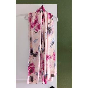Vince Camuto Pink and Cream Floral Scarf